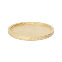 Load image into Gallery viewer, 9" Solid Wood Handmade Round Vanity Tray - Natural
