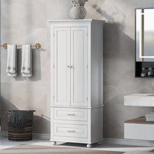 Load image into Gallery viewer, Tall Storage Cabinet With 2 Drawers For Bathroom
