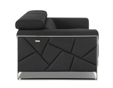 Load image into Gallery viewer, Italian Leather Sofa &amp; Silver Legs - Gray
