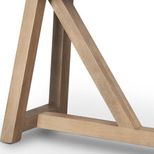 Load image into Gallery viewer, 70" Solid Wood Trestle Console Table - Brown
