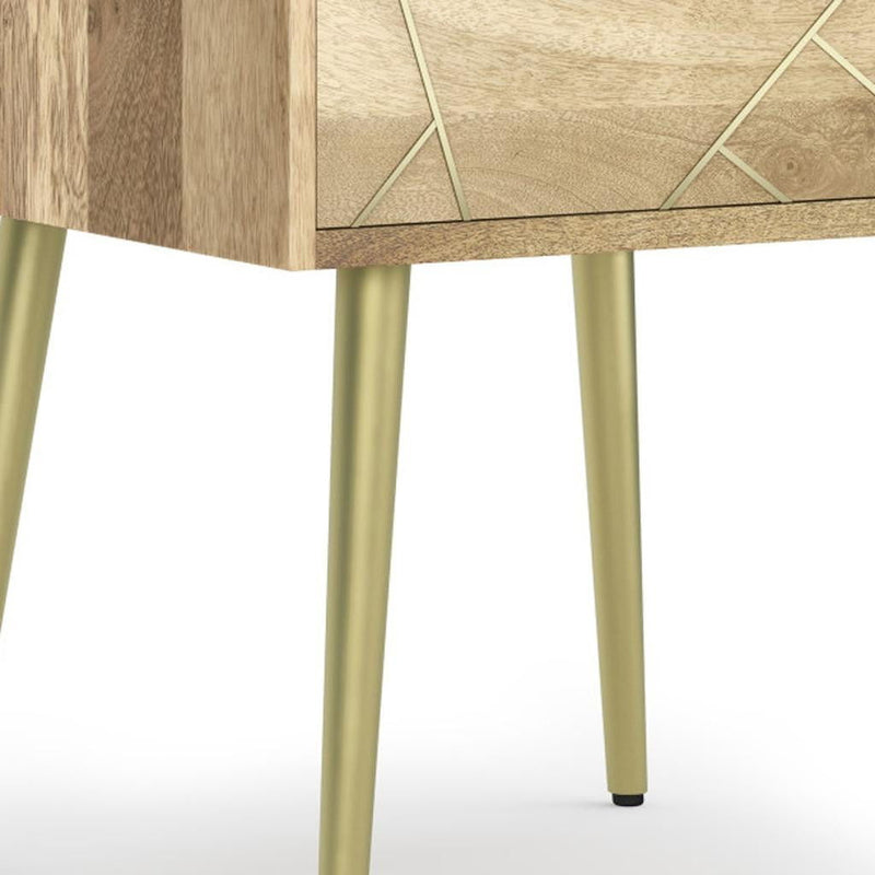 22" Metal End Table - Natural