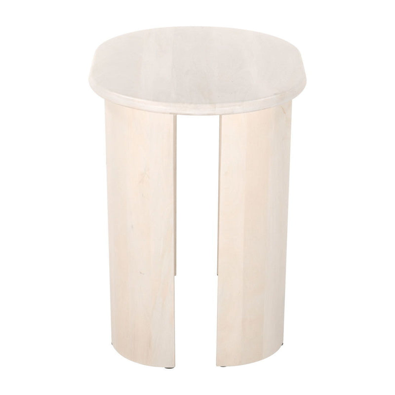 24" Solid Wood Oval End Table - Brown