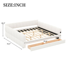 Load image into Gallery viewer, Upholstered Platform Bed With USB Charging And 2 Storage Drawers
