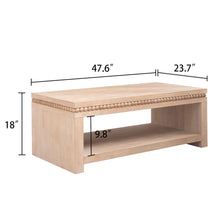 Load image into Gallery viewer, Modern Coffee Table With Beaded Trim
