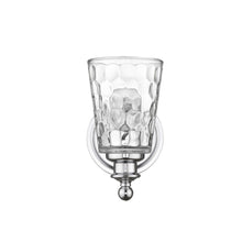 Load image into Gallery viewer, Metal And Pebbled Glass Wall Light - Silver
