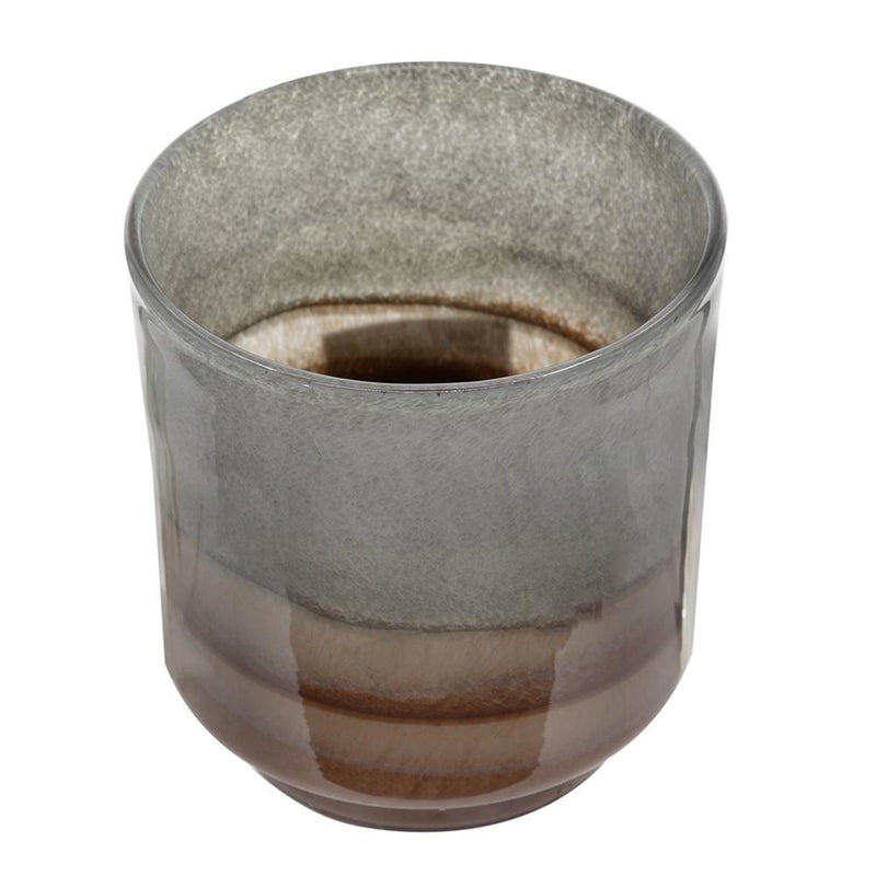 Ombre Round Table Vase - Gray / Brown