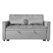 Load image into Gallery viewer, 3 In 1 Pull Out Couch Convertible Sofa Bed With Reclining Backrest
