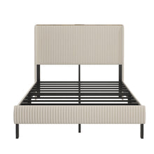 Load image into Gallery viewer, Platform Bed With Metal Frame And Charging Station
