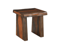 Load image into Gallery viewer, Wood Solid Wood Square End Table - Dark Brown And Brown

