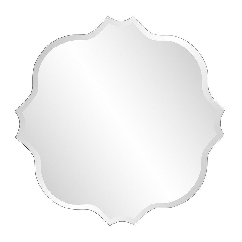 36" Quatrefoil Unframed Accent Mirror - Silver