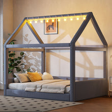 Load image into Gallery viewer, Upholstered House Style Daybed With LED Light Strips
