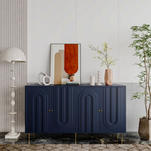 Load image into Gallery viewer, Modern Lacquered 4 Door Cabinet Sideboard Buffet Server Cabinet Storage Cabinet, For Living Room, Entryway, Hallway, Office, Kitchen And Dining Room
