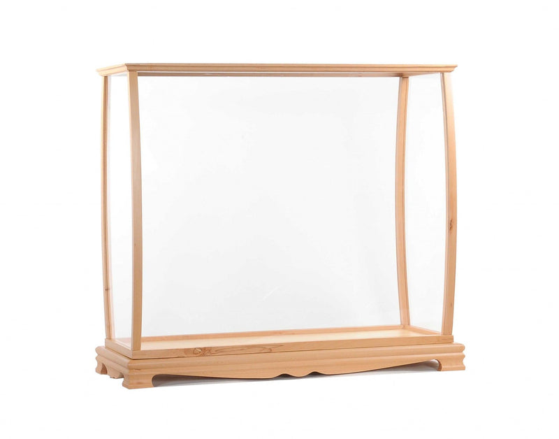 Wood Square Display Cabinet - Brown