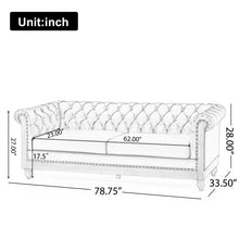 Load image into Gallery viewer, Comfy 3 Seat Sofa With Wooden Legs, Retro Style For Living Room And Study

