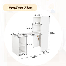 Load image into Gallery viewer, Stretchable Office Desk With Storage Shelves And Mobile Wheels
