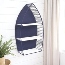 Load image into Gallery viewer, Boat Shaped Bookcase (489054) - Navy Blue / White

