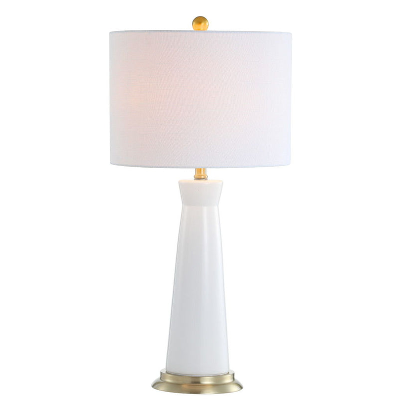 29" Novelty Table Lamp LED With Globe Shade - White