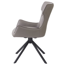 Load image into Gallery viewer, Damita - Camel Synthetic Leather Side Chair With Swivel (Set of 2) - Gray &amp; Black Finsh
