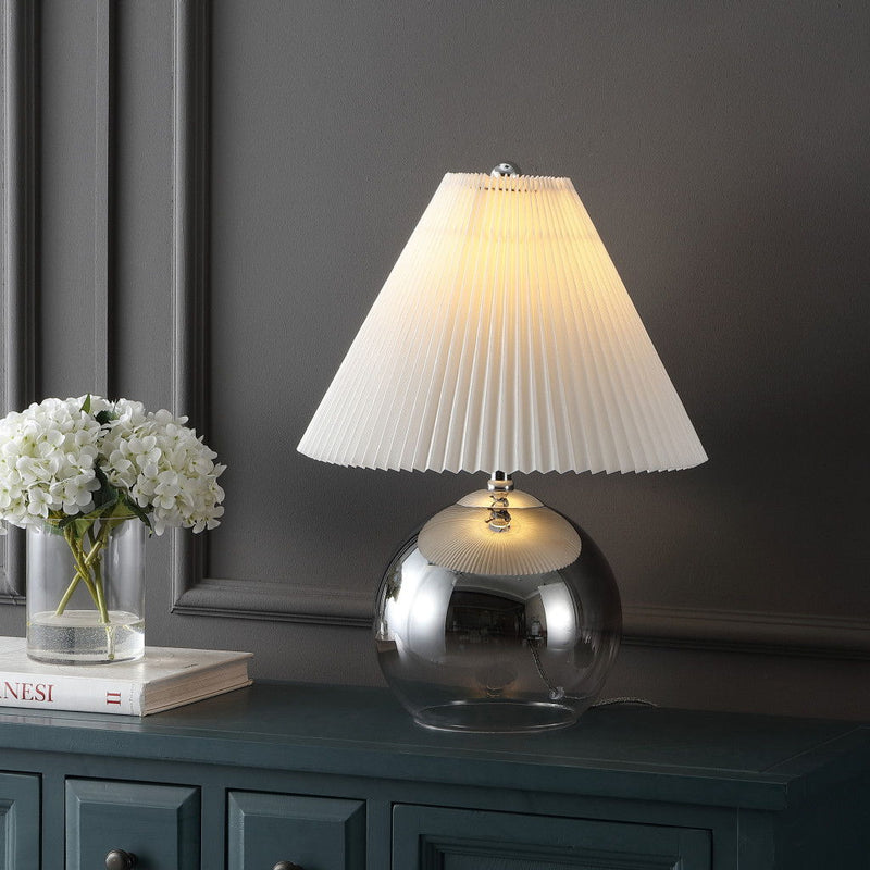 Globe With Empire Shade - Silver