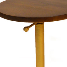 Load image into Gallery viewer, Solid Wood Round End Table - Gold And Elm
