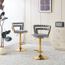 Load image into Gallery viewer, Modern Bar Chair With Iron Tube Legs, Soft Cushions And Comfortable Backrest (Set of 2)
