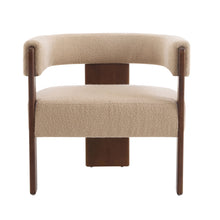 Load image into Gallery viewer, Modern Upholstered Accent Arm Chair With Barrel Back Design
