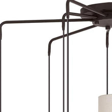 Load image into Gallery viewer, Nine Light Metal Dimmable Chandelier With Shades - Bronze / Cream

