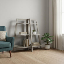 Load image into Gallery viewer, Particle Board Six Tier Etagere Bookcase - Taupe
