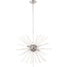 Load image into Gallery viewer, 30" Eight Light Dimmable Chandelier With Shades - Silver

