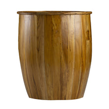 Load image into Gallery viewer, Drum Side Table With Tray Style Top - Brown
