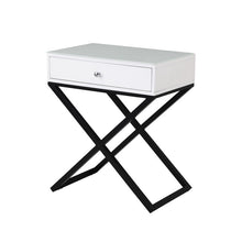 Load image into Gallery viewer, Koda - End Side Table Nightstand, Drawer And Cross Base
