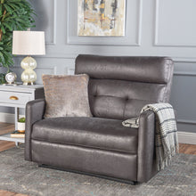 Load image into Gallery viewer, Alma - Contemporary Upholstered Loveseat Recliner - Slate
