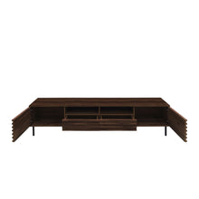 Load image into Gallery viewer, TV Stand For TVs Up To 85" With Closed Storage, Soft Closing Hinges - Walnut
