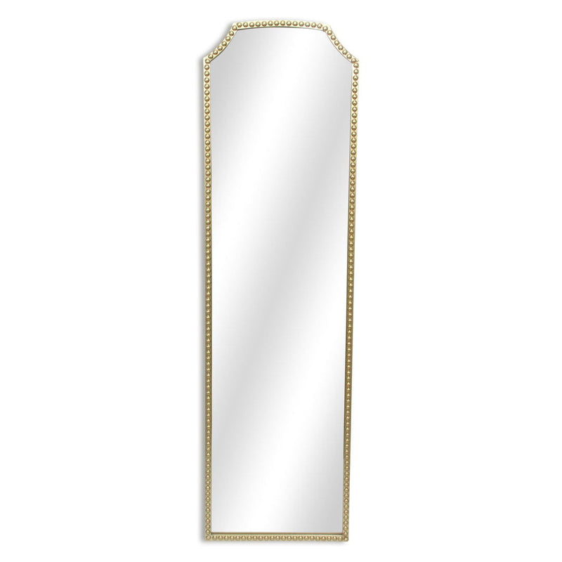 64" Metal Beaded Arch Full Length Hanging Mirror - Gold