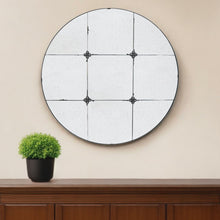 Load image into Gallery viewer, 36" Round Iron Framed Antiqued Glass Accent Mirror - Black
