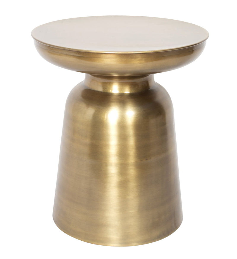 19" Iron Round End Table - Gold