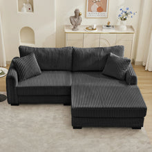 Load image into Gallery viewer, 2 Seater L Shaped Chaise Sofa With Reversible Cushion, USB - C Charging Port, Storage Pocket, Convertible Left / Right Design
