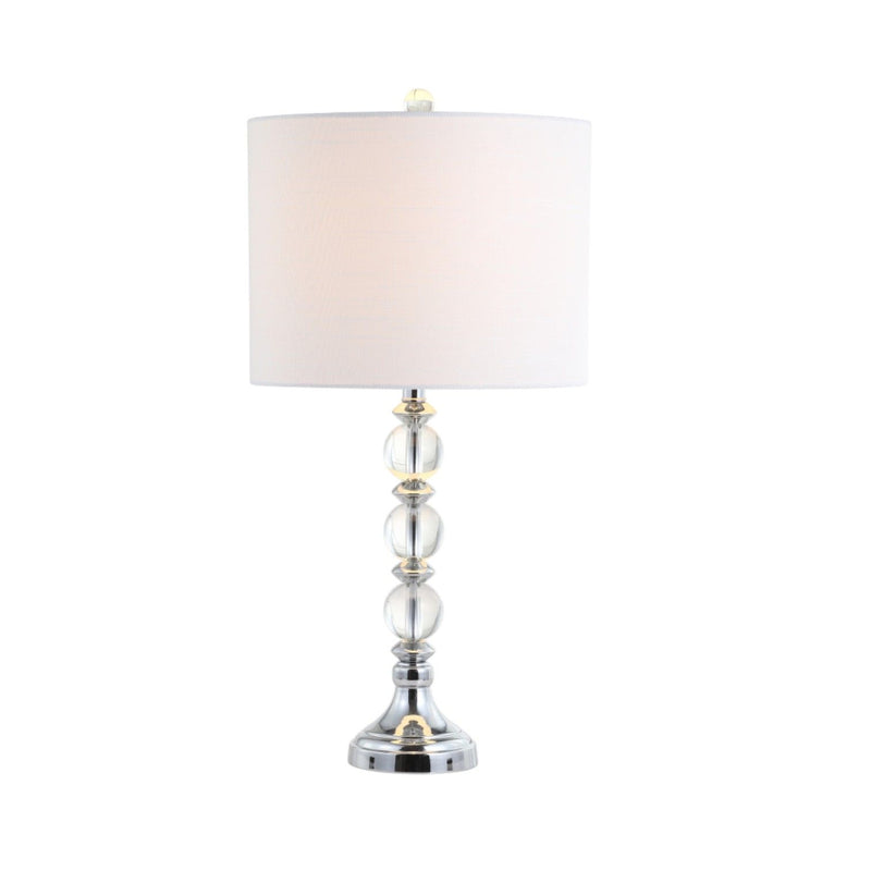 26" Table Lamps With Drum Shades (Set of 2) - Clear
