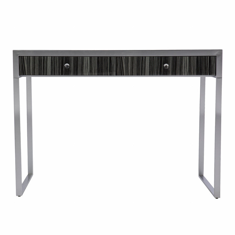 Writing Desk With Two Drawers - Silver