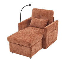 Load image into Gallery viewer, Multifunctional Chenille Recliner Sofa With Storage And Phone Bracket
