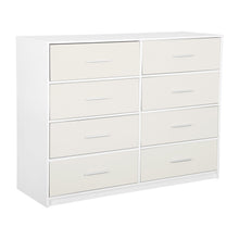 Load image into Gallery viewer, Wood Eight Drawer Dresser - White
