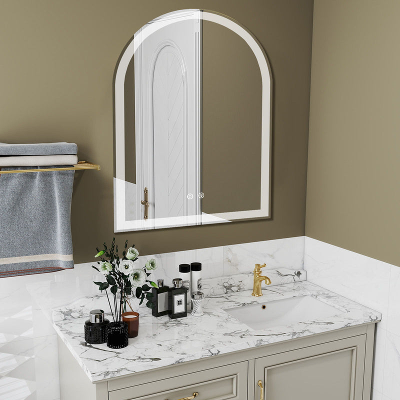 35" Arch Frameless Accent Mirror - Clear