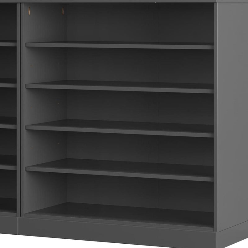 Solid Woodshoe Storage Cabinet (755949) - Gray