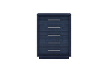 Load image into Gallery viewer, 36" Wood Five Drawer Gentlemens Chest - Blue
