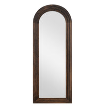 Load image into Gallery viewer, 71" Solid Wood Arch Freestanding Framed Full Length Mirror - Brown
