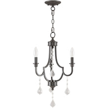 Load image into Gallery viewer, 22'' Three Light Dimmable Chandelier With Shades - Bronze
