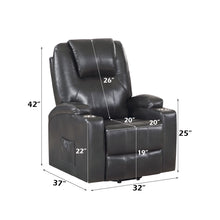 Load image into Gallery viewer, Recliner With Power Lift &amp; Massage - Gunmetal
