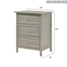 Load image into Gallery viewer, Dove Tailed Drawers 3 Drawer Nightstand
