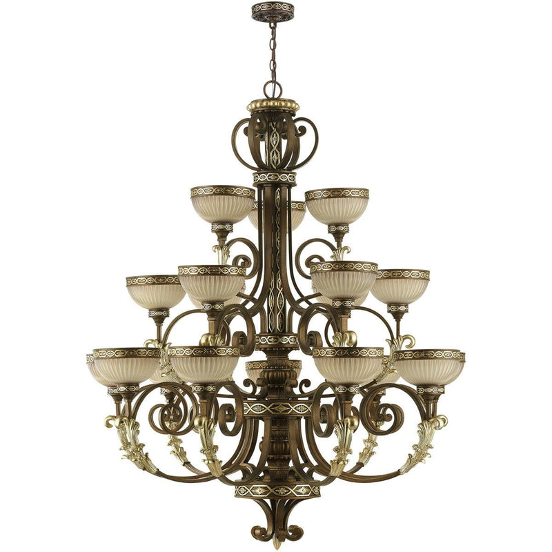 53" Multi Light Dimmable Chandelier With Shades - Bronze
