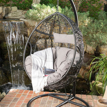 Load image into Gallery viewer, Kylie - Boho Style Hanging Basket Chair Rattan With Water Resistant Cushions
